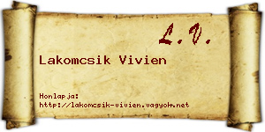 Lakomcsik Vivien névjegykártya